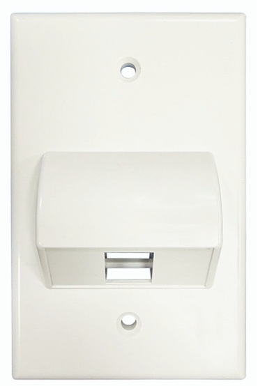 Oversize Angle faceplate, 1port